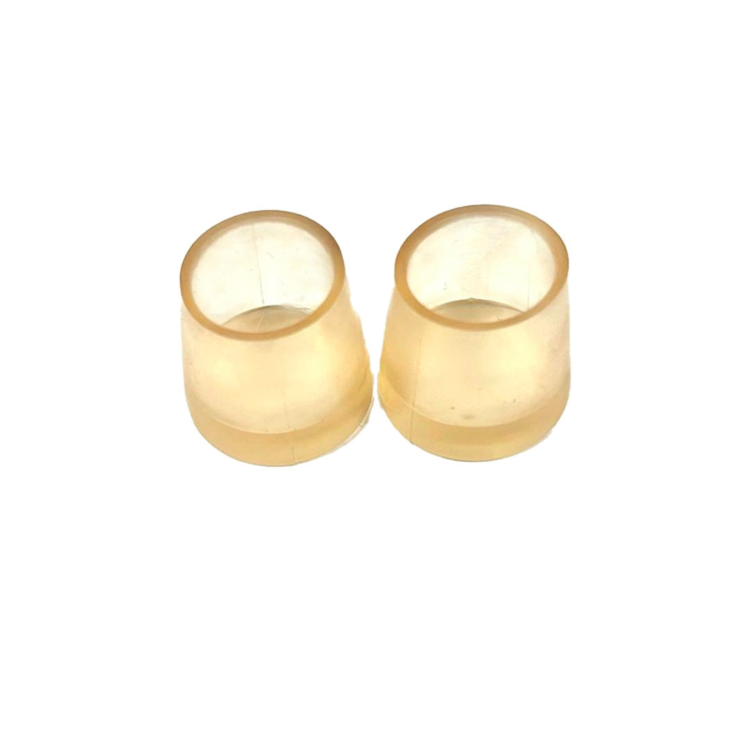 Zwei Absatzschoner-Kappen (8cm, transparent) von Dancing Queens schützen Böden vor Kratzern. Ideal für Alvares Schuhe.