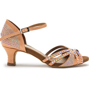 Sparkle Shine Tanzschuhe in Nude Satin