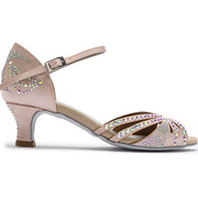 Sparkle Shine Tanzschuhe in Nude Rosé Satin