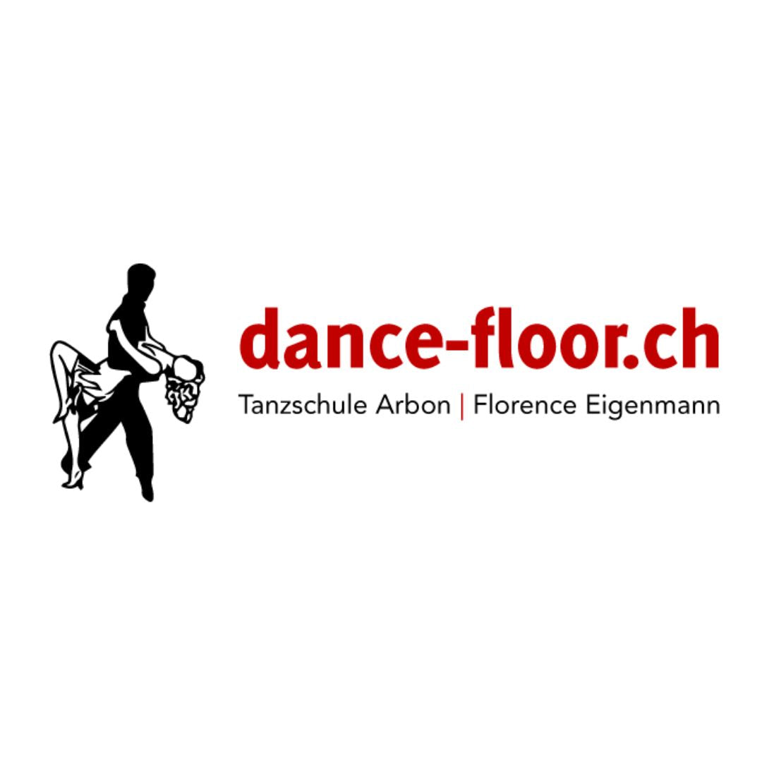 Silhouette eines tanzenden Paares mit „dance-floor.ch“ und Tanzkursen bei Dance-Floor | Tanzschule Arbon.