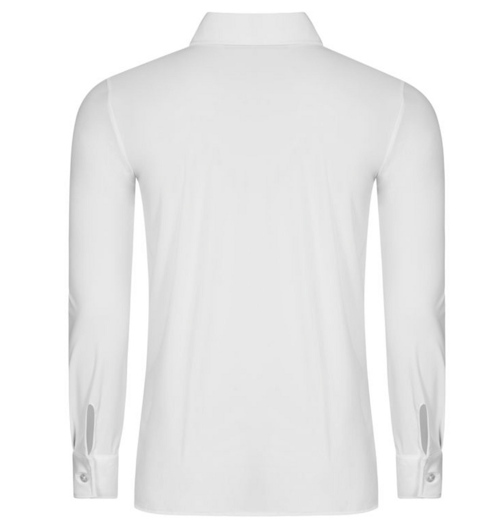 RU5749 Camisa de hombre elástica en blanco