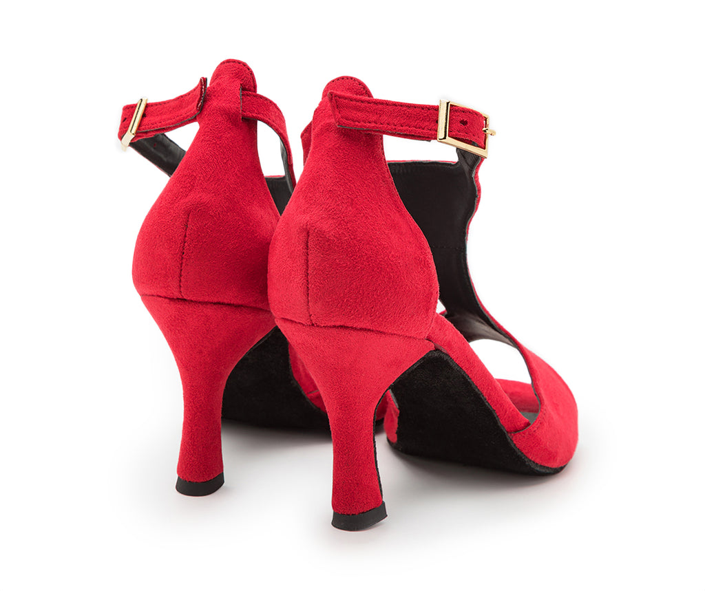 Esp12 zapatos de baile en rojo
