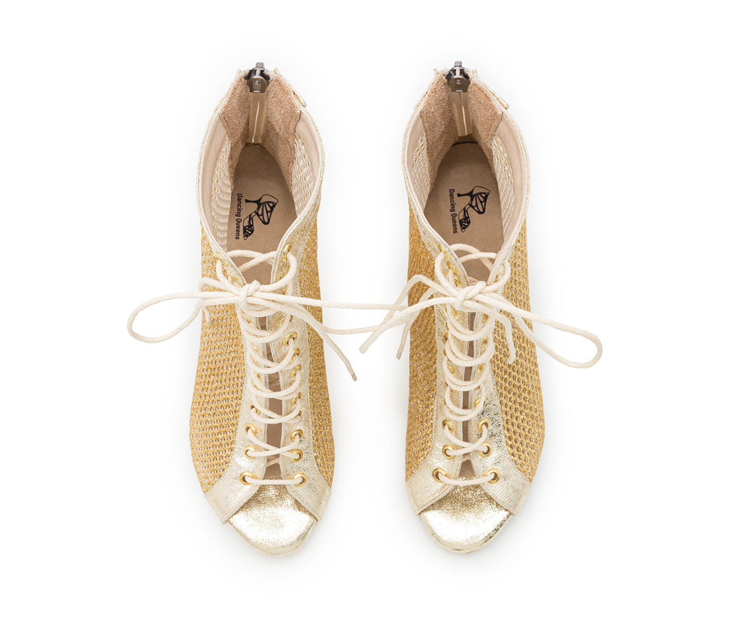 Scarpe da ballo di Halley Heels in oro glitter