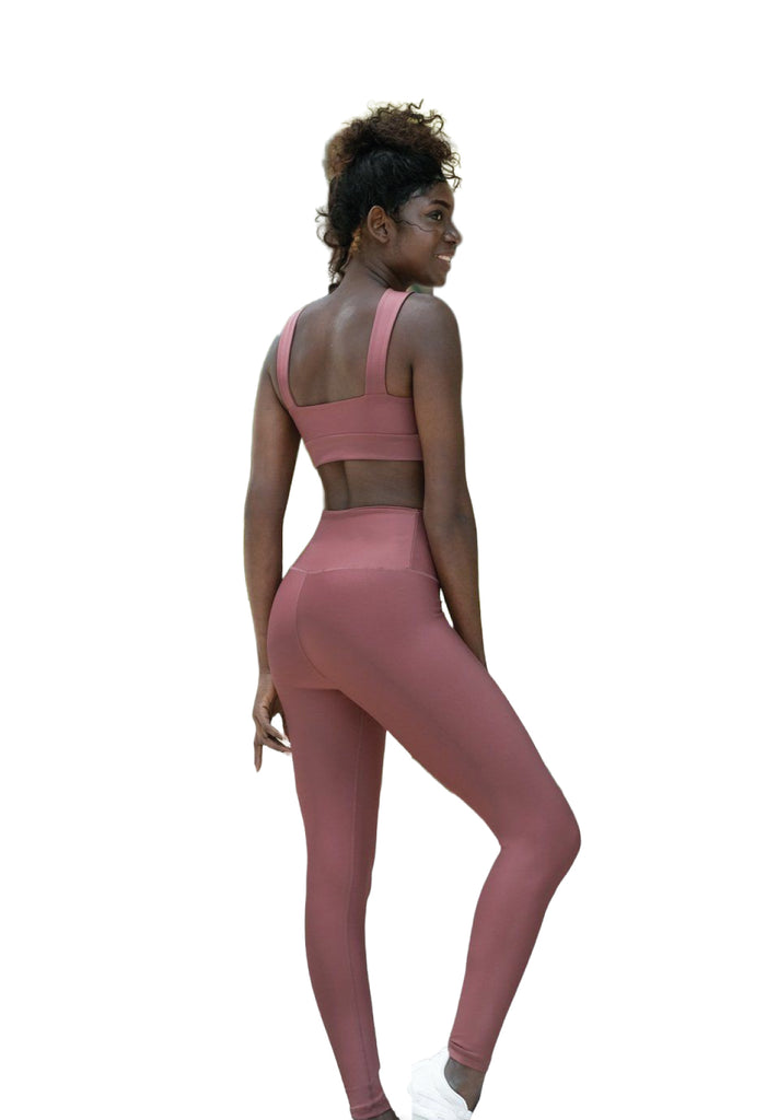 1095 leggings de cintura alta en rosado oscuro