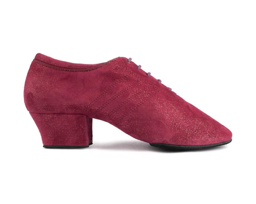 Zapatos de baile premium PD008 en Burdeos Nubuck Glam