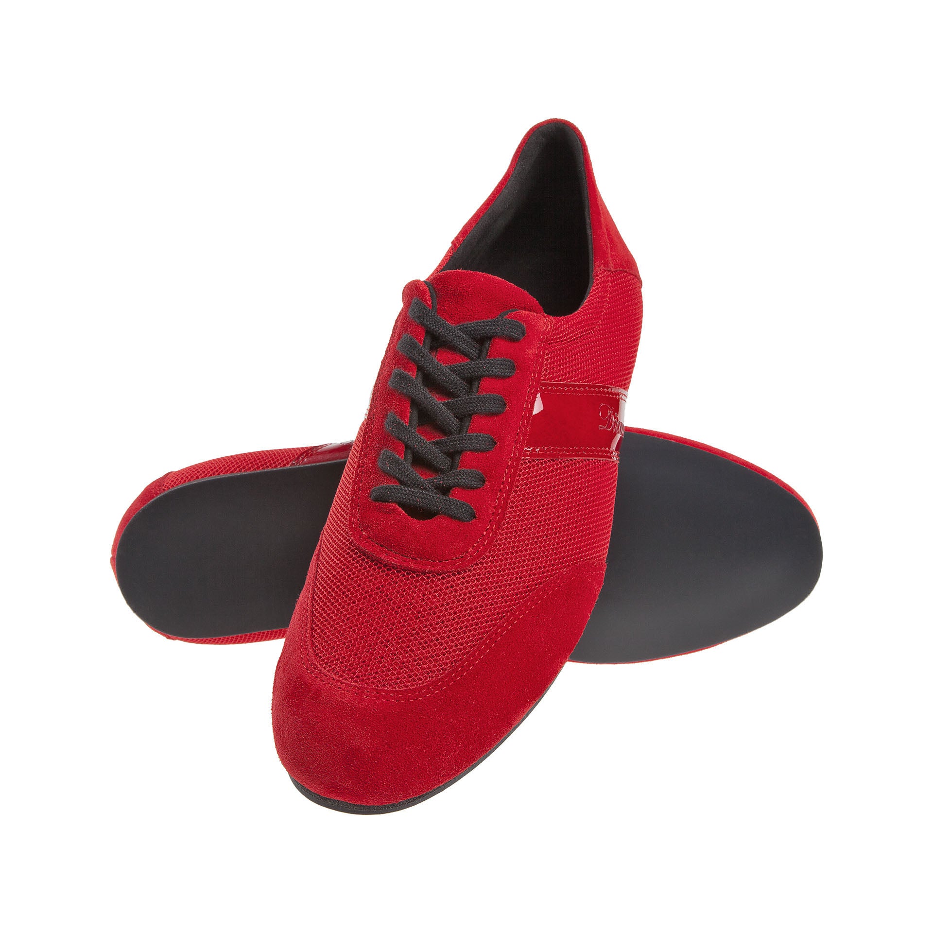 Diamants 192 Tanzsneaker in Rot, mit Mesh-Gewebe und Vario Spin Sohle – ideal zum Tanzen.