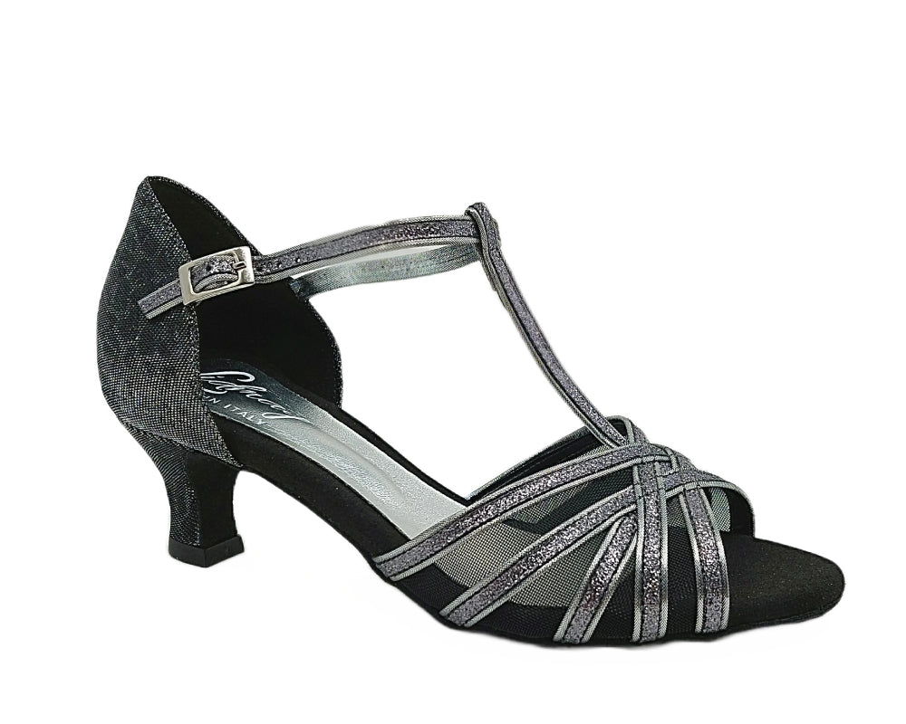 705 dance shoes in silver & black