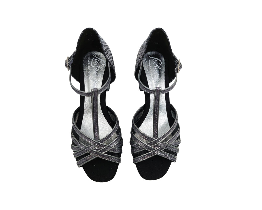 705 Argent & Noir Chaussures de Danse