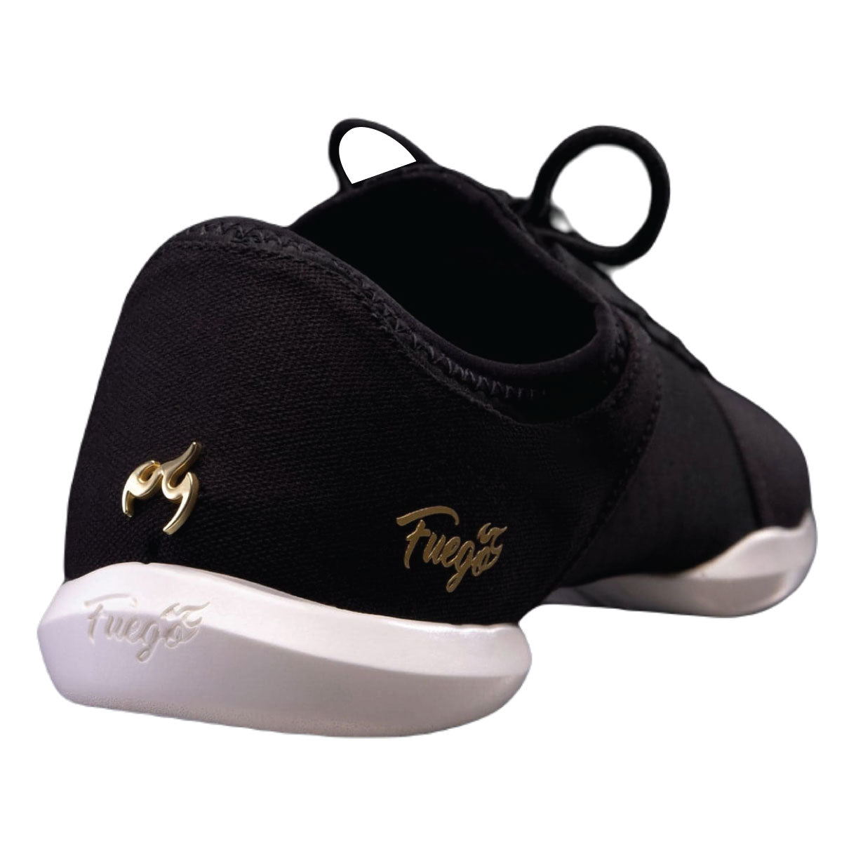 Sneaker Fuego Dance en noir avec saumure fendue blanche