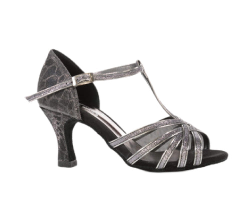 705 dance shoes in silver & black