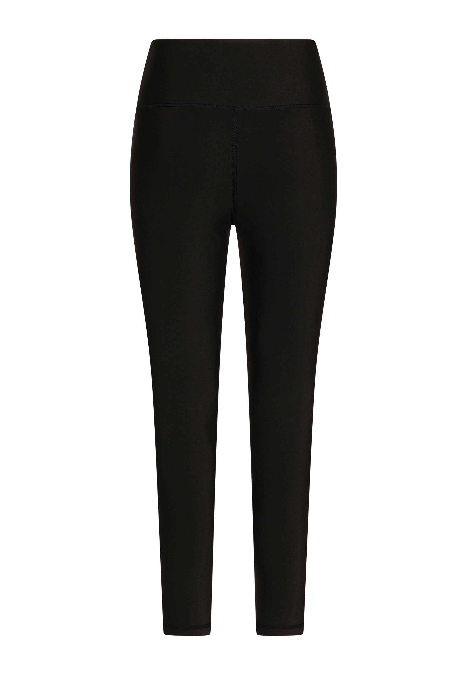 211 Extra High Waist Leggings in Schwarz von Lismina mit Bändel am Bund auf weißem Hintergrund.