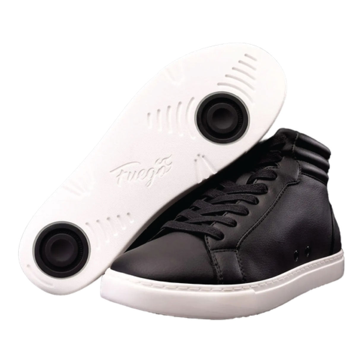 Fuego high top dance sneakers in black and white