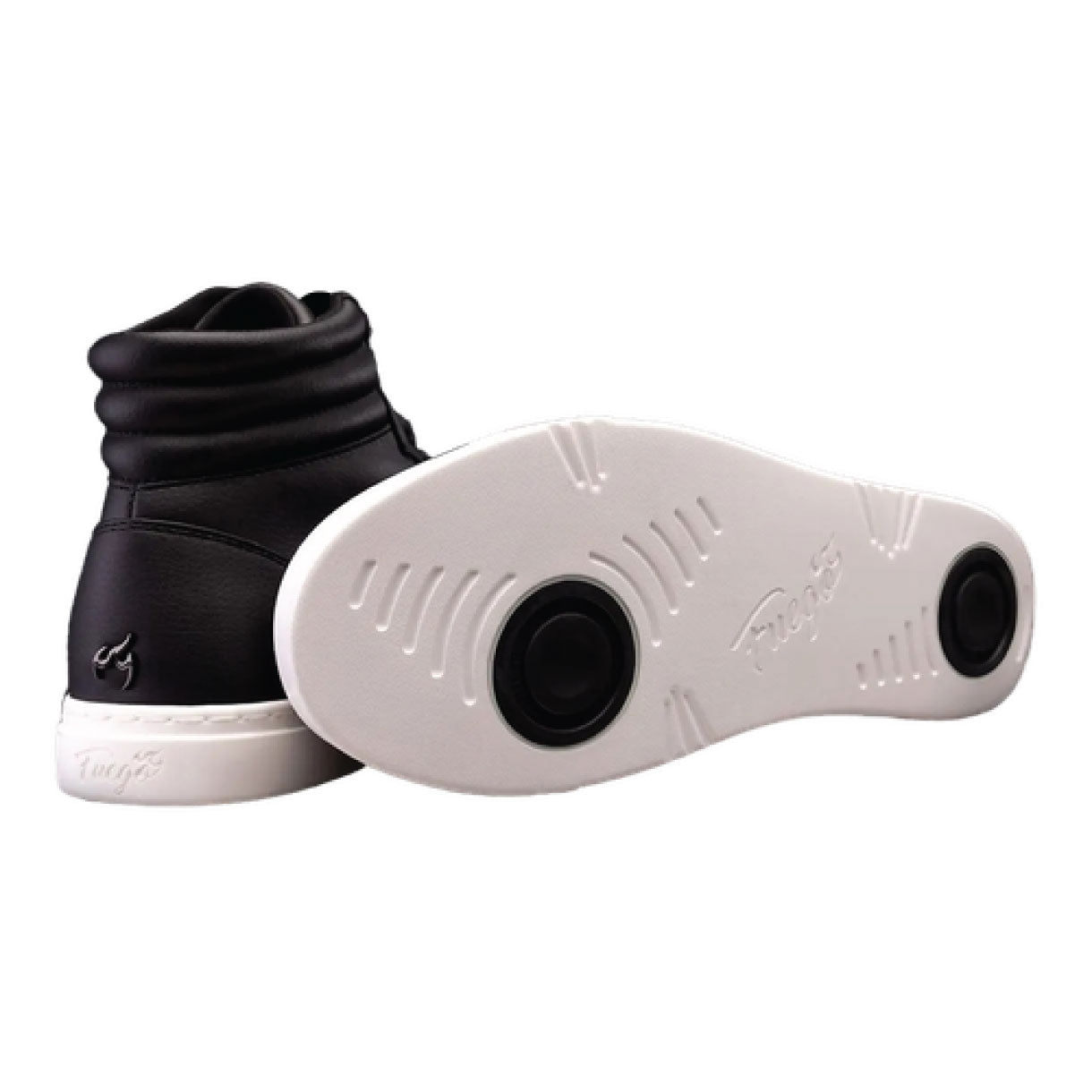 Fuego High Top Dance Sneakers en noir et blanc