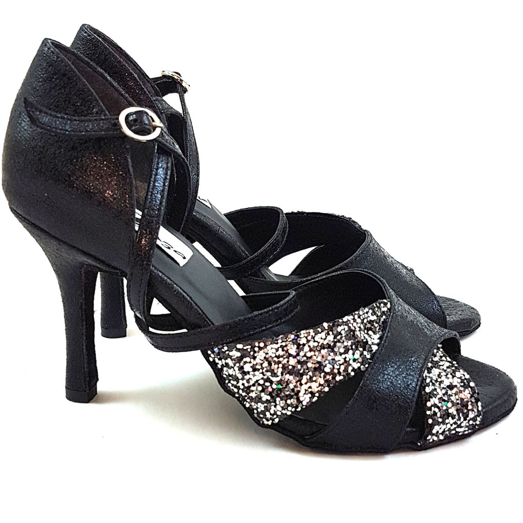 ESP16 dance shoes in black silver