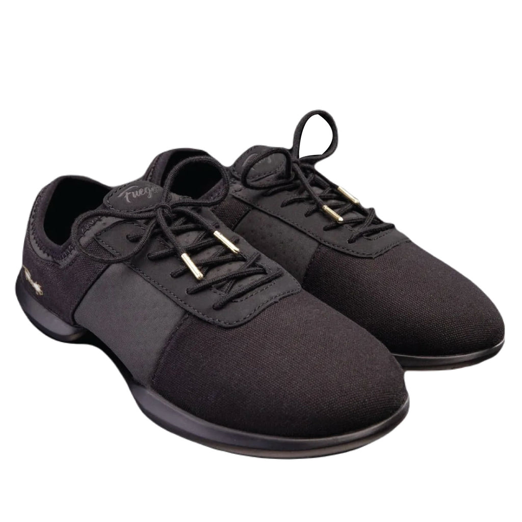 Fuego dance sneakers in black with split sole