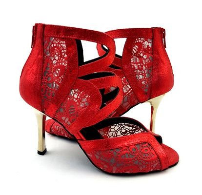 Zapatos de baile de Lyra en rojo