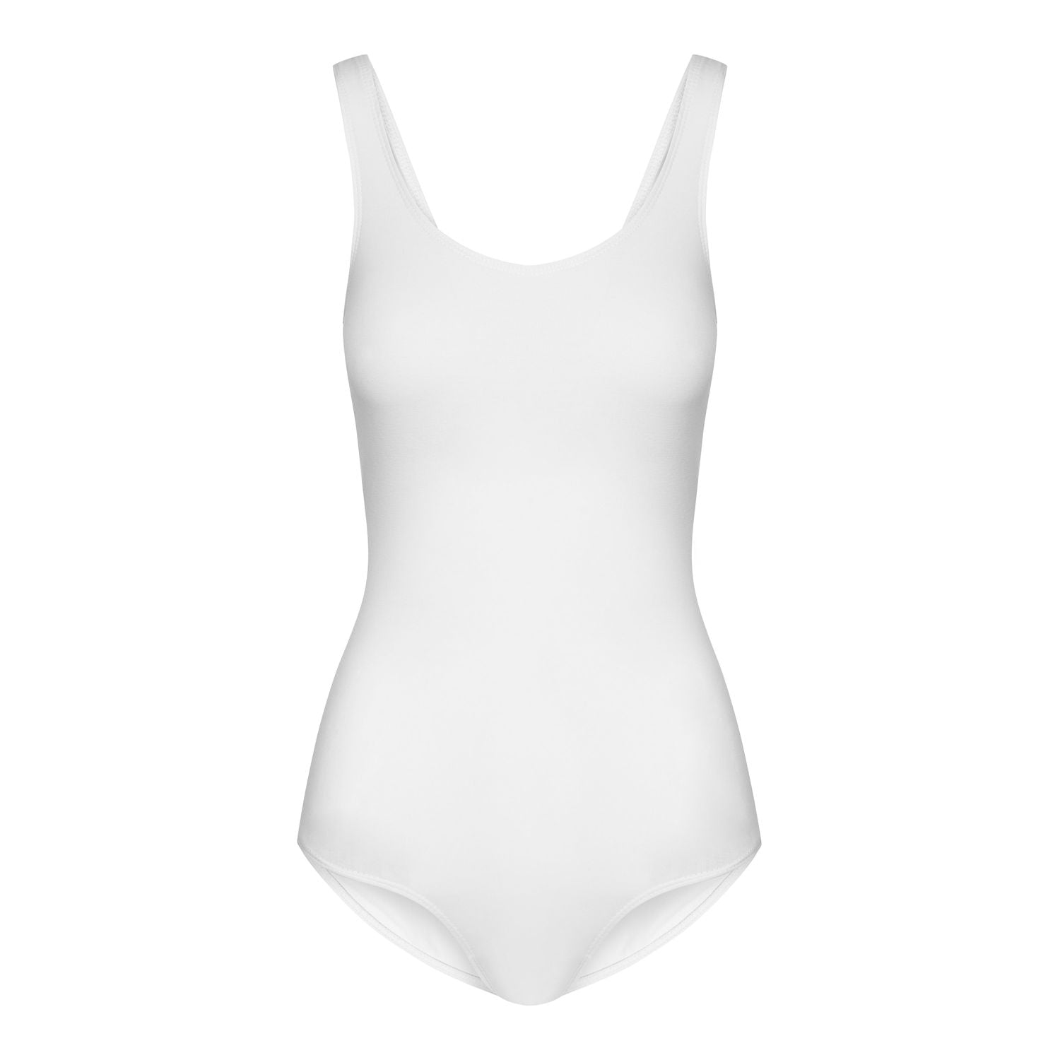 Rumpfs R3101 Wohnungr Body in Weiß bietet mit seinem Rundhalsausschnitt ein anmutiges Ballett-Körpergefühl.