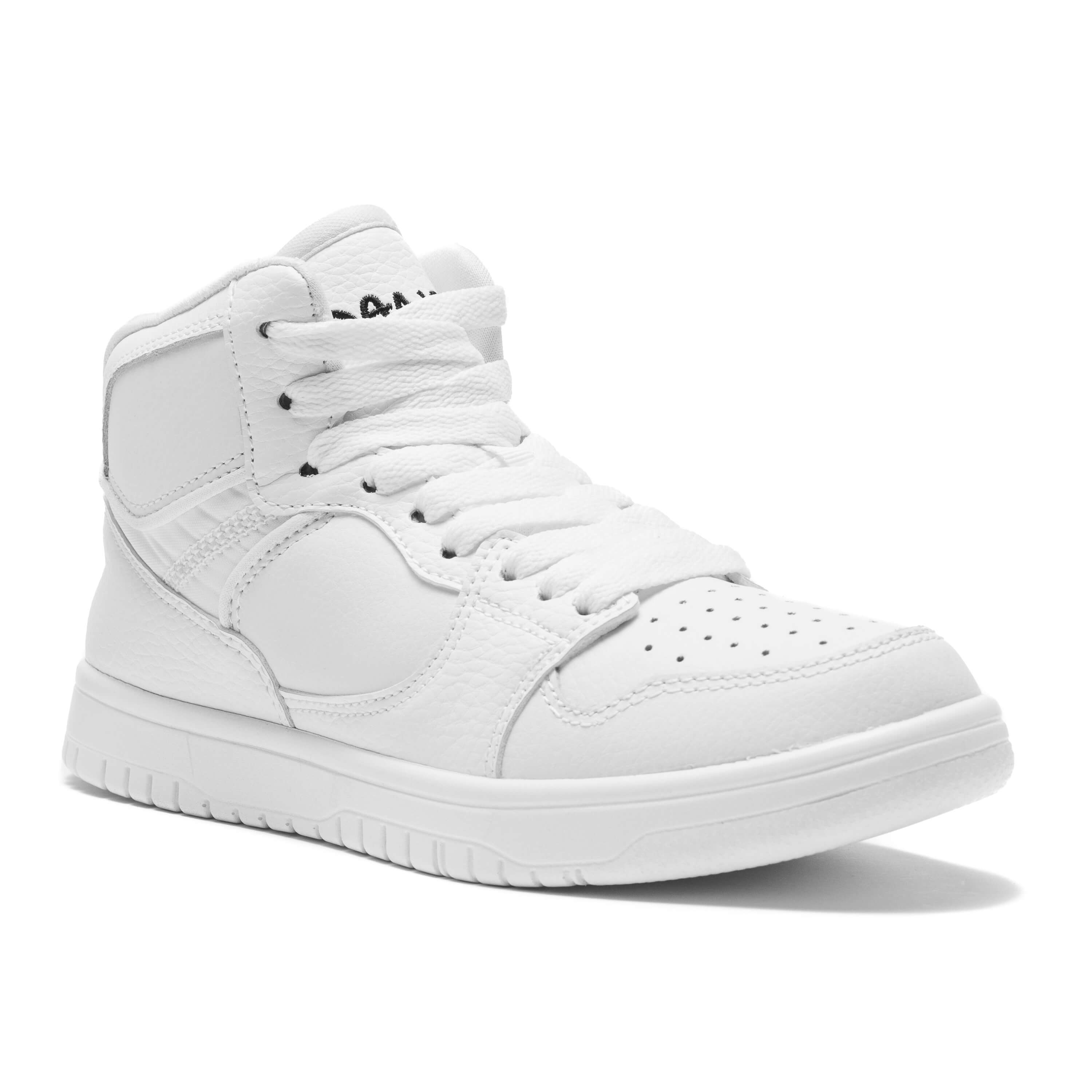 Rumpfs 1535 Brooklyn Dance Sneaker in Weiss: ein strukturierter, perforierter High-Top, perfekt für modernen Tanz.