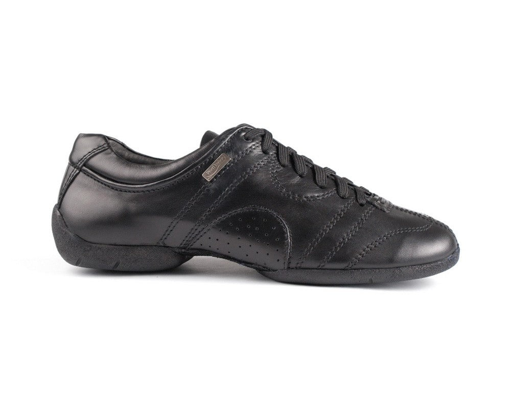 PD Zapatos de baile casual en cuero negro