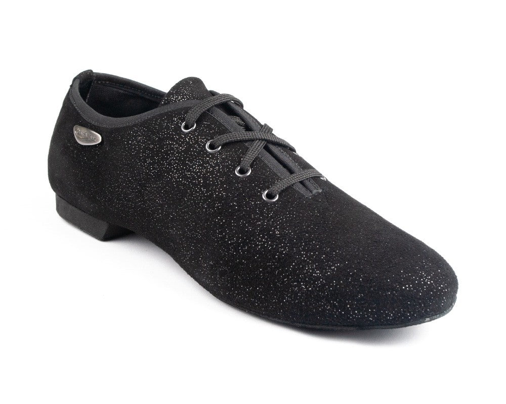 PD J001 Salsa Jazz Dance Zapatos en negro con suela de gamuza