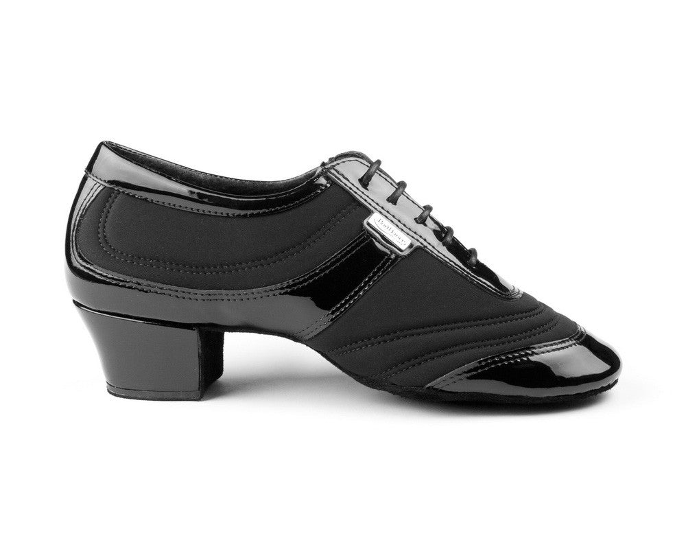 PD013 PRO Dance Shoes in Black Lycra/Patent