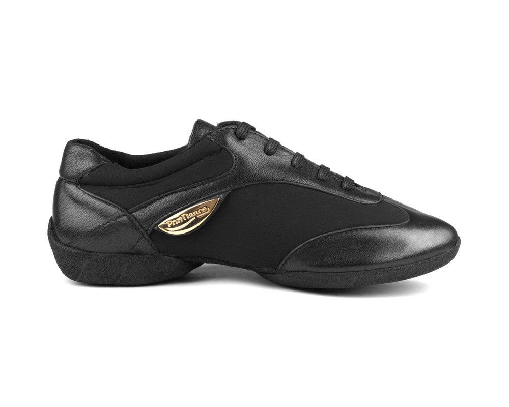 Zapatilla de baile de moda PD03 en negro con suela de zapatillas