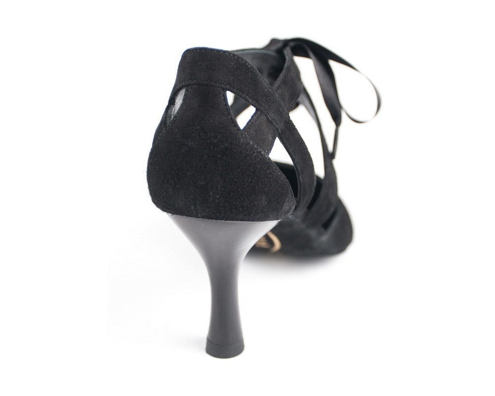 Chaussures de danse PD125 PREMIUM en Cuir Nobuck Noir