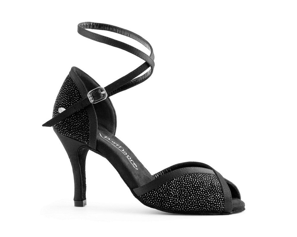 Zapatos de baile de moda PD500 en Black Glitter
