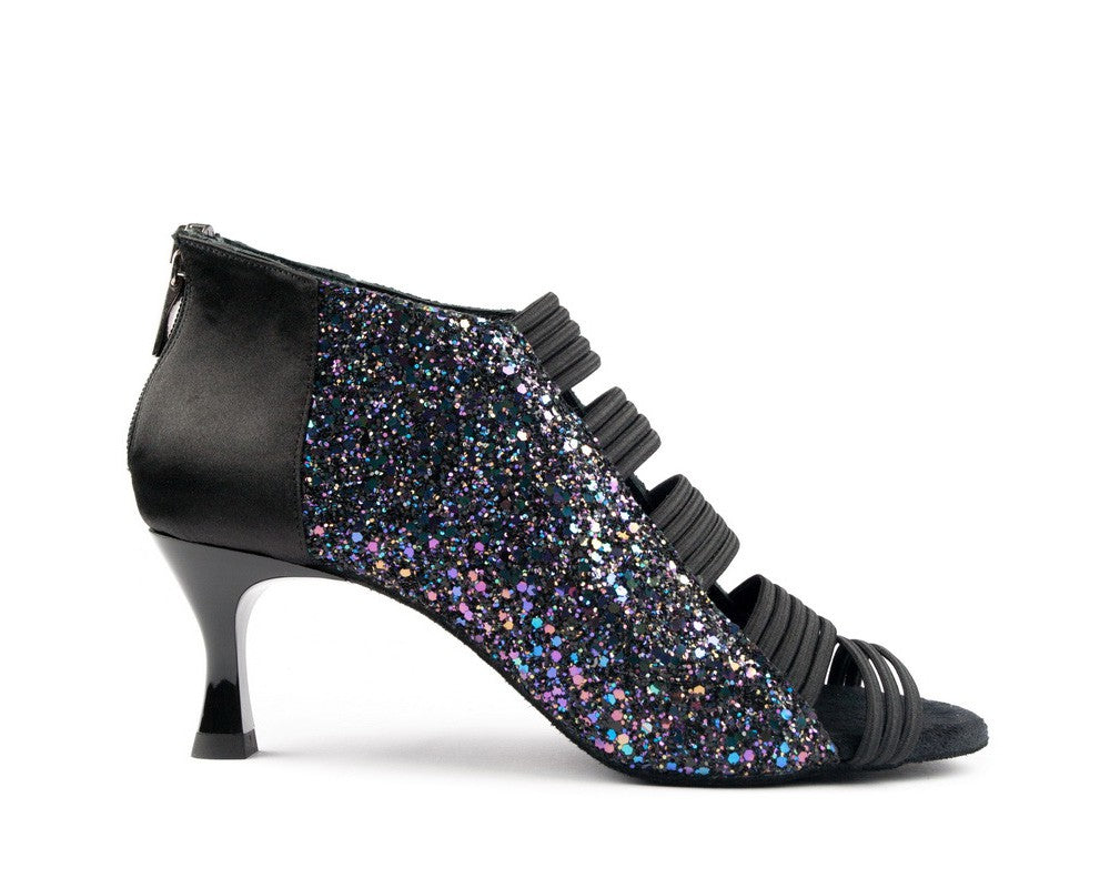 PD811 por zapatos de baile con brillo negro