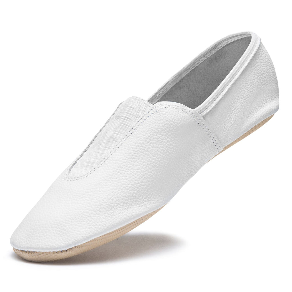 1037 gymnastics shoes in white with rubber sole