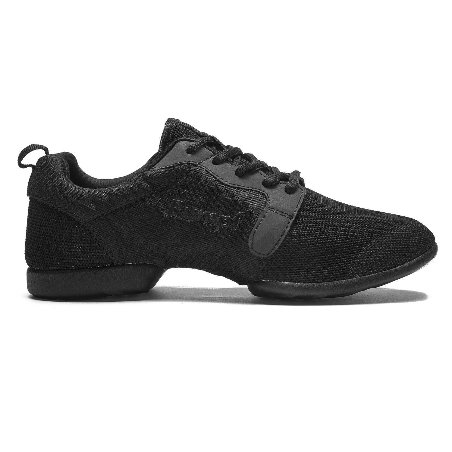 Rumpfs 1510 Mojo Sneaker in Schwarz verfügt über Mesh-Details, eine Schnürung vorne und eine geteilte Sohle; Ideal für Drehpunkt.