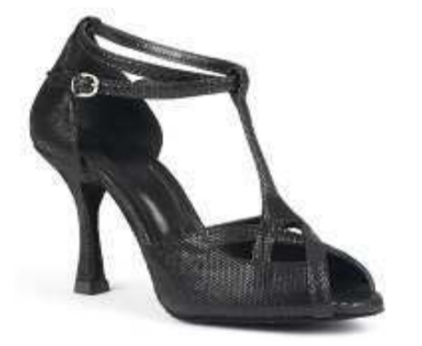 Zapatos de baile premium PD505 en cuero Nubuck negro